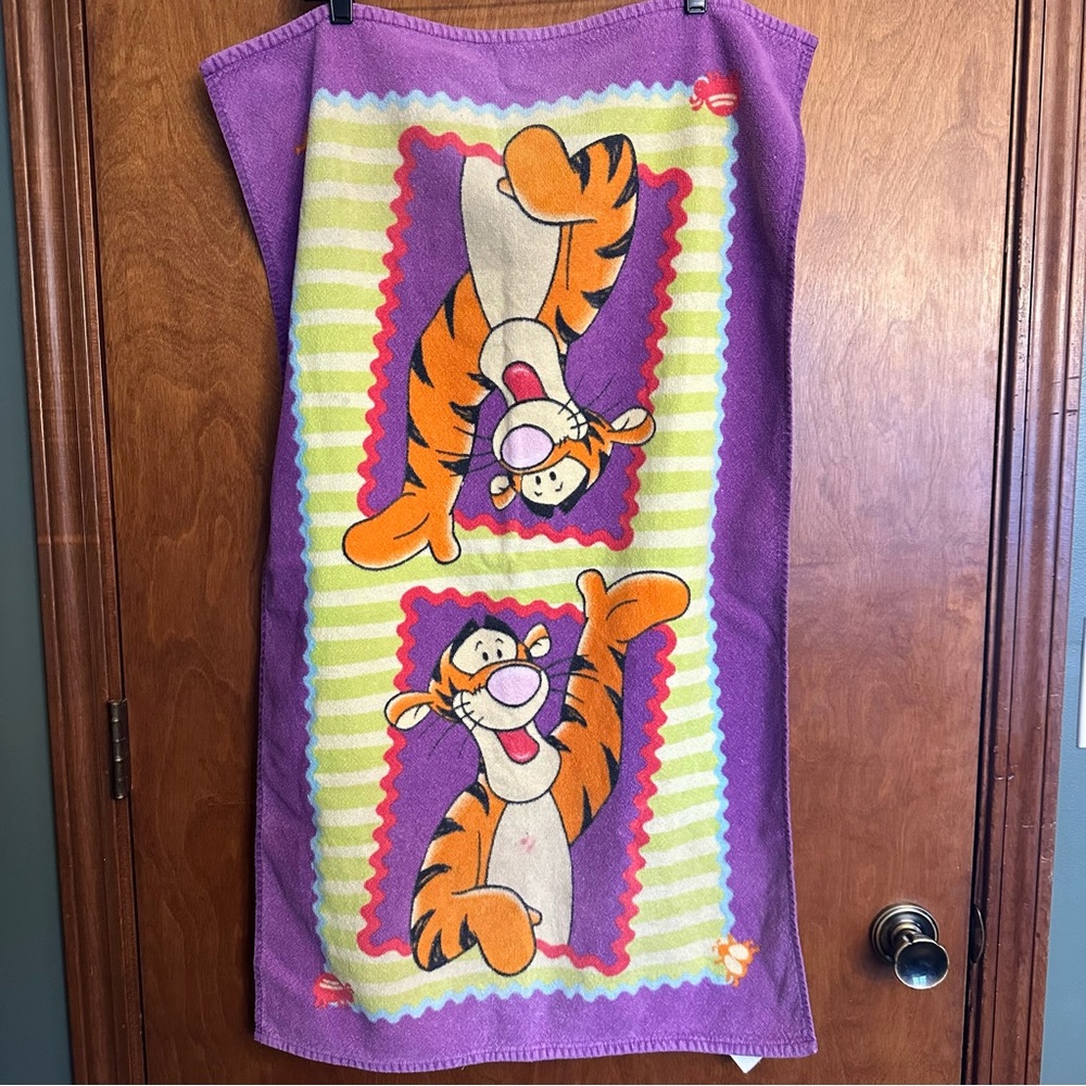 Vintage Disney Winnie‎ The Pooh Bear Tigger Tiger Towel Beach Bath Kids